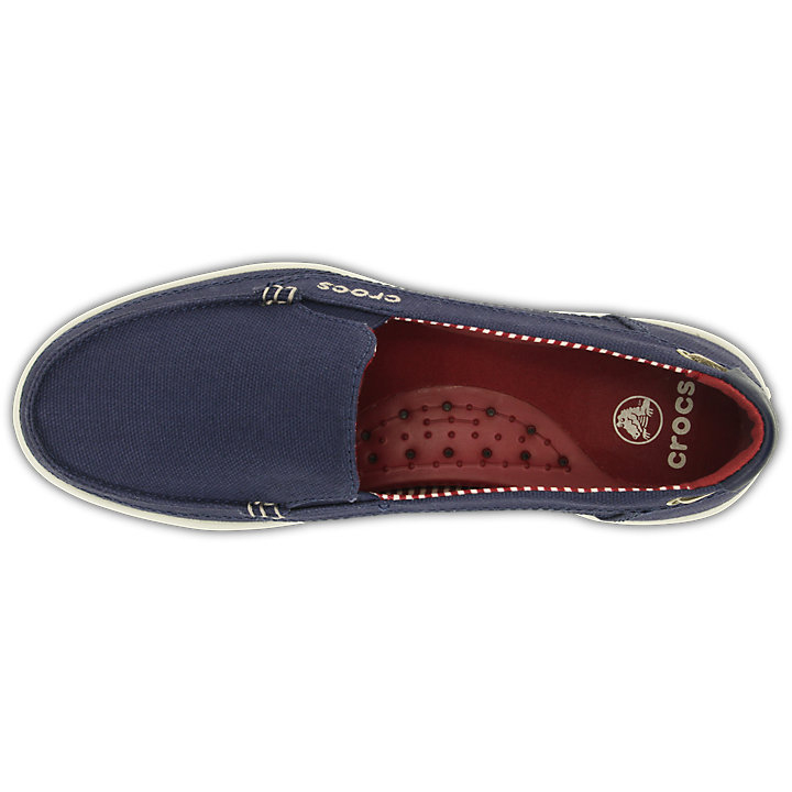 Loafers Crocs Walu Tela Loafer Bleu Marine Beige Femme | WTS-0719393