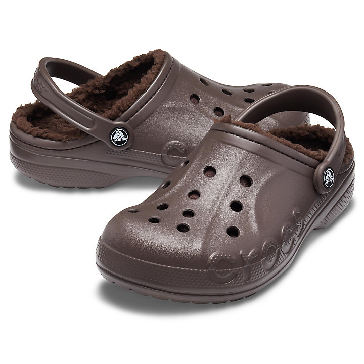 Sabots Crocs Baya Doublée Clog Chocolat Homme | FNZ-0740837