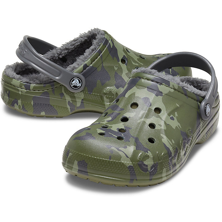 Sabots Crocs Baya Printed Doublée Clog Camouflage Grise Homme | EVN-2791751