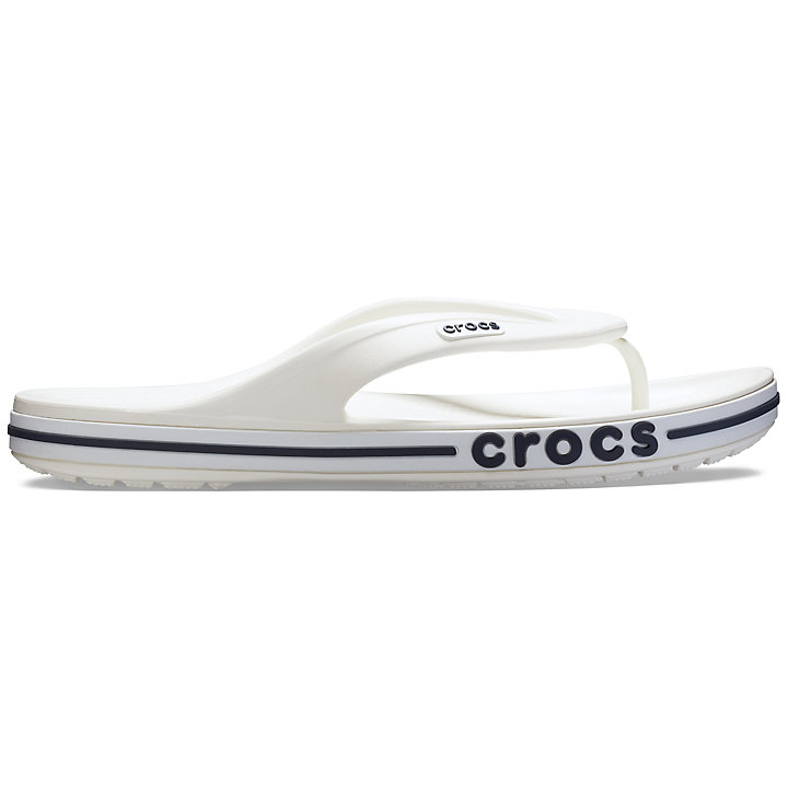 Tong Crocs Bayaband Flip Blanche Bleu Marine Homme | UDW-8624642