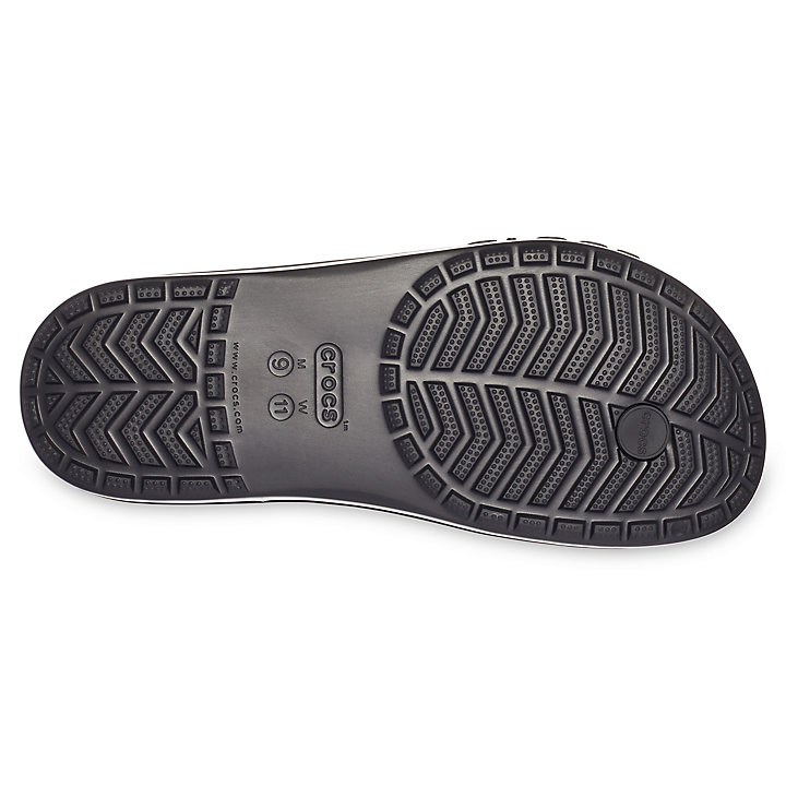 Tong Crocs Bayaband Flip Noir Blanche Homme | IQB-7770259