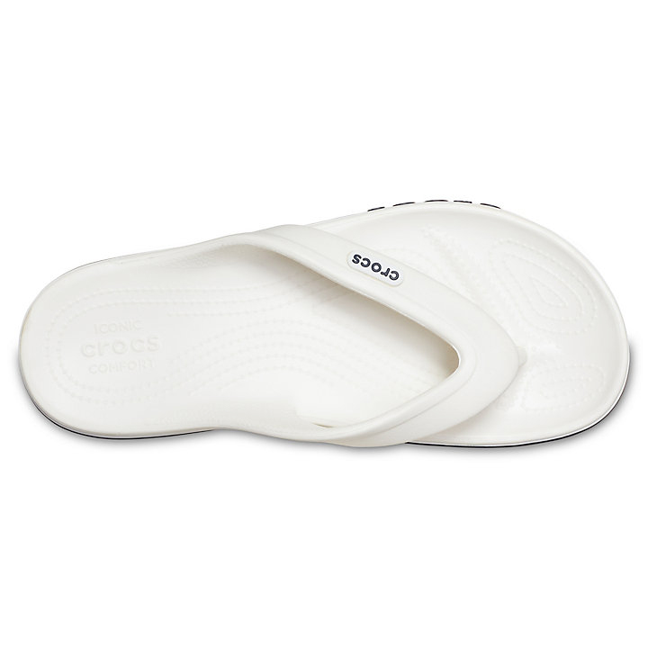 Tong Crocs Bayaband Flip Blanche Bleu Marine Homme | UDW-8624642