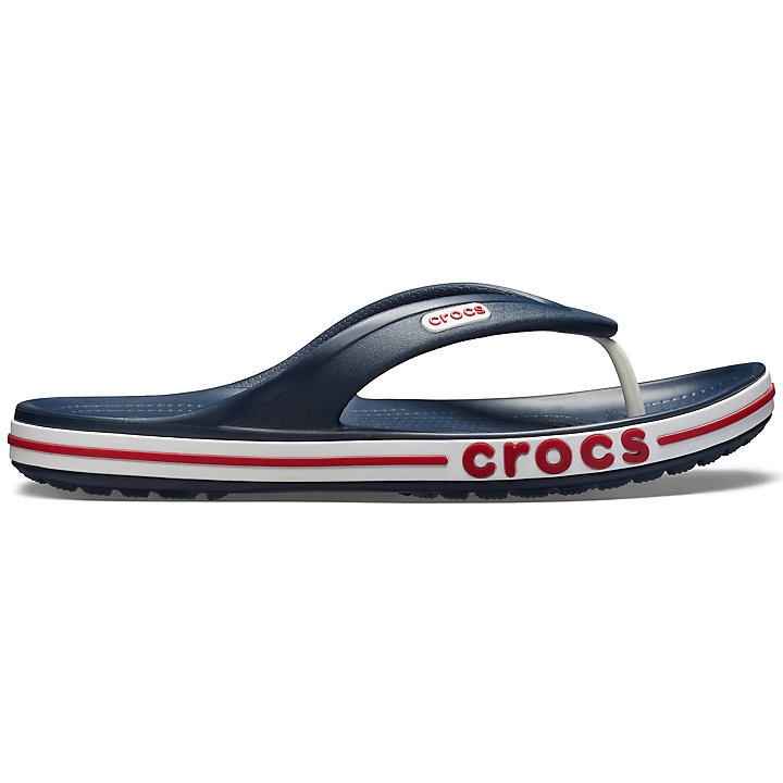 Tong Crocs Bayaband Flip Bleu Marine Rouge Homme | BAM-4971303