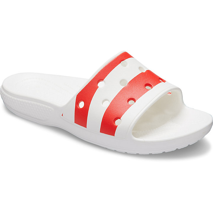 Claquette Crocs Classiche American Flag Claquette Blanche Multicolore Homme | WMG-4531793