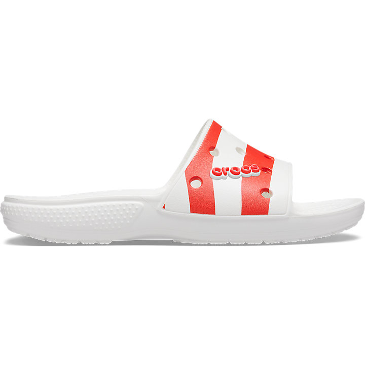 Claquette Crocs Classiche American Flag Claquette Blanche Multicolore Homme | WMG-4531793