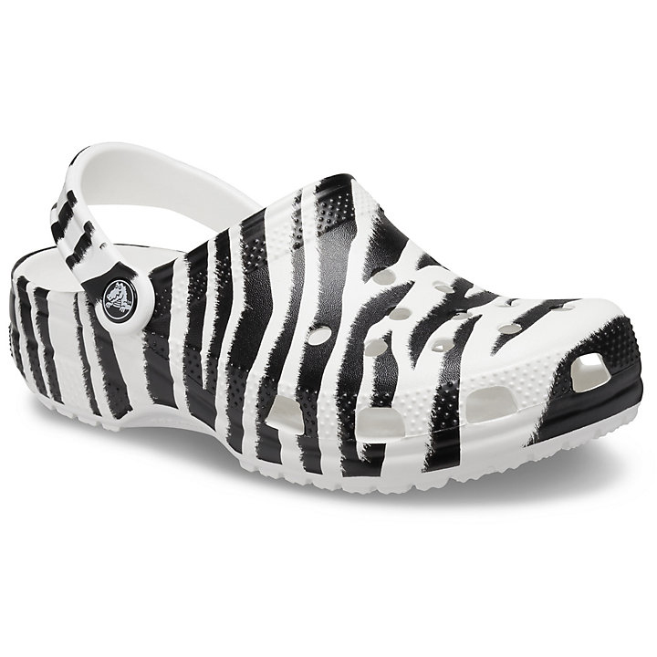 Sabots Crocs Classiche Animal Print Clog Blanche Noir Homme | YAI-7170707