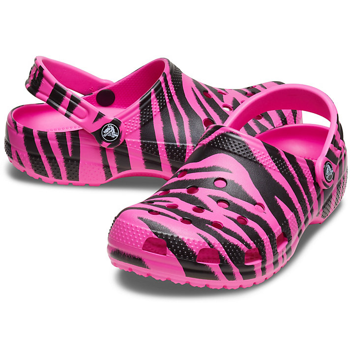 Sabots Crocs Classiche Animal Print Clog Rose Noir Homme | YPK-1663495