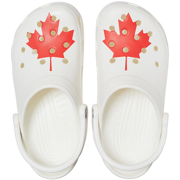 Sabots Crocs Classiche Canadian Flag Clog Blanche Homme | FLJ-1748192