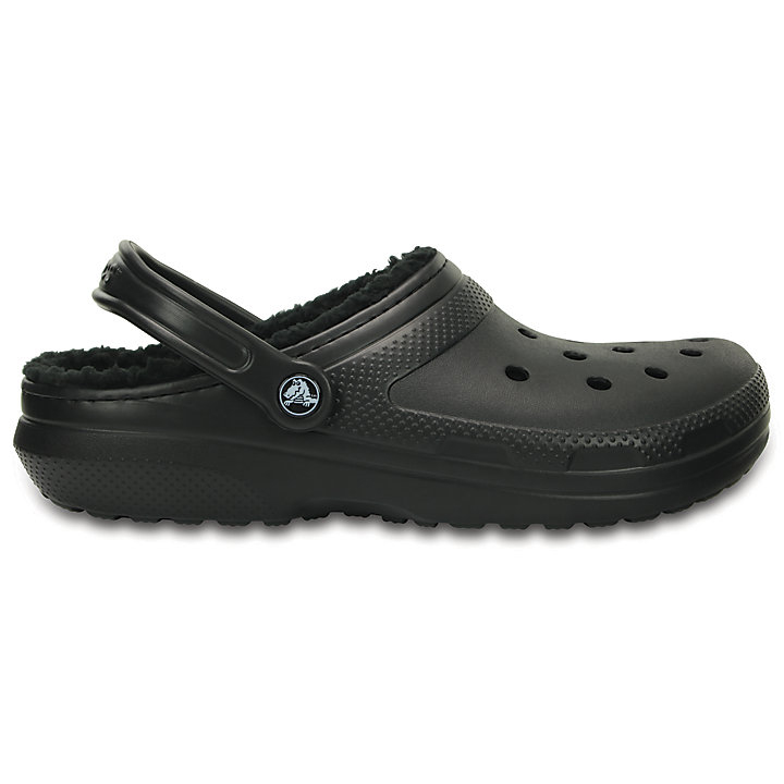 Big And Tall Crocs Classiche Doublée Clog Noir Homme | EJB-2163820