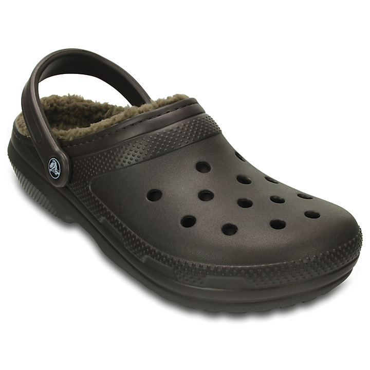 Sabots Crocs Classiche Doublée Clog Chocolat Vert Olive Homme | QKE-6264902