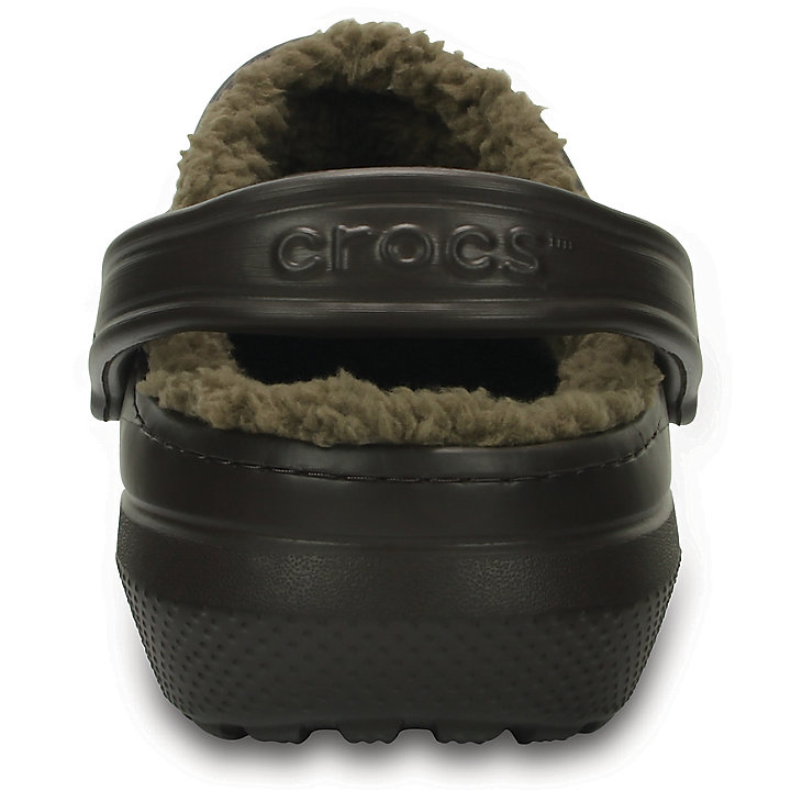 Sabots Crocs Classiche Doublée Clog Chocolat Vert Olive Homme | QKE-6264902