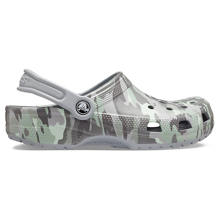 Sabots Crocs Classiche Printed Camo Clog Grise Clair Menthe Homme | ERC-6052607