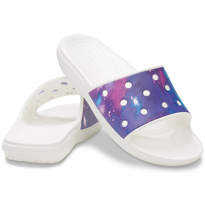 Sandales Crocs Classiche Out of This World Claquette Blanche Violette Homme | SZD-7320822