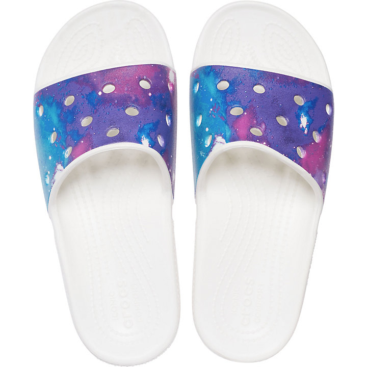 Claquette Crocs Classiche Out of This World Claquette Blanche Violette Homme | EOP-6537534