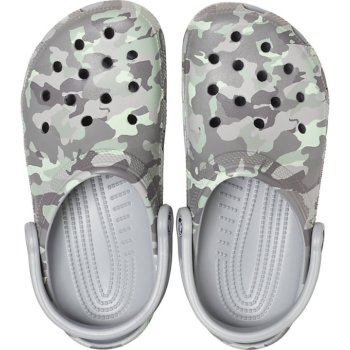 Sabots Crocs Classiche Printed Camo Clog Grise Clair Menthe Homme | ERC-6052607