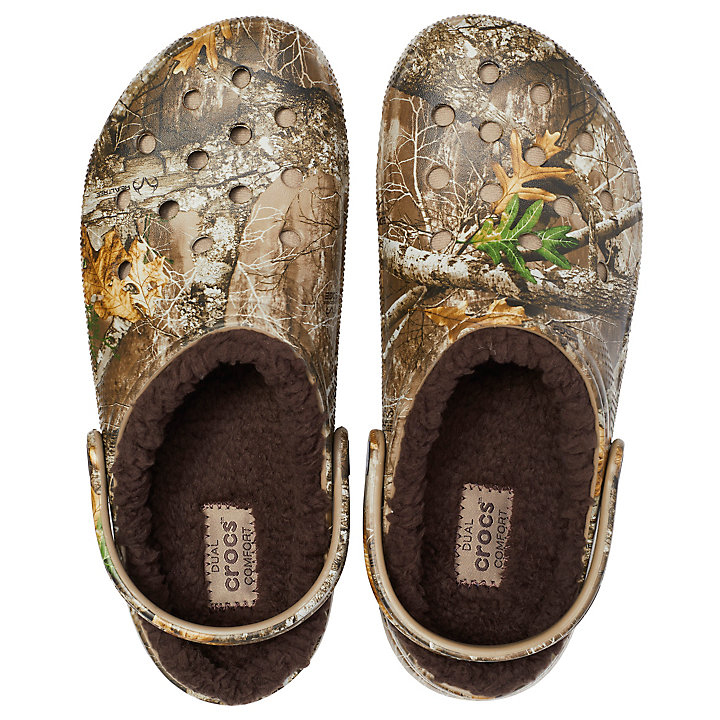 Sabots Crocs Classiche Realtree Edge Doublée Clog Chocolat Homme | DLR-8250971