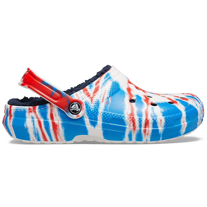 Sabots Crocs Classiche Tie-Dye Doublée Clog Bleu Marine Rouge Blanche Homme | QFR-6517497