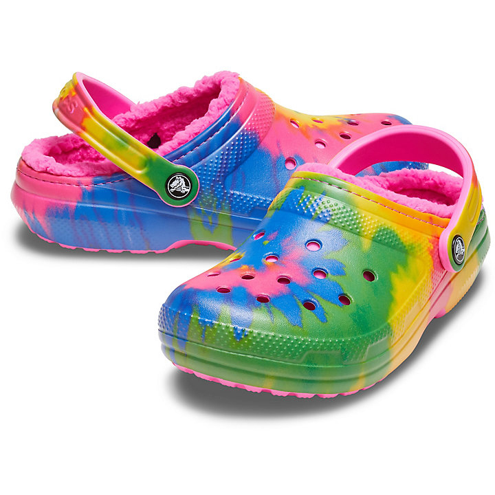 Sabots Crocs Classiche Tie-Dye Doublée Clog Rose Multicolore Homme | OGO-1511751