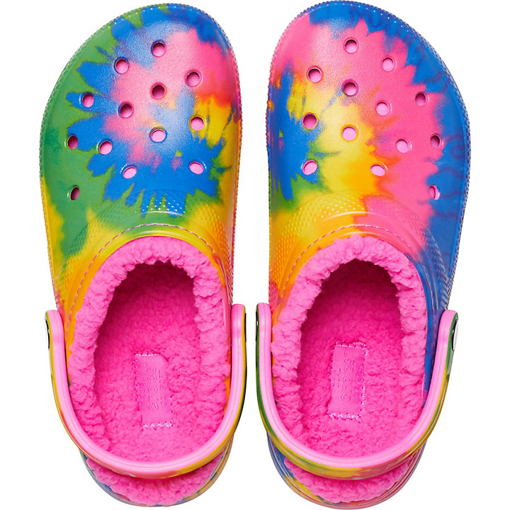 Sabots Crocs Classiche Tie-Dye Doublée Clog Rose Multicolore Homme | OGO-1511751