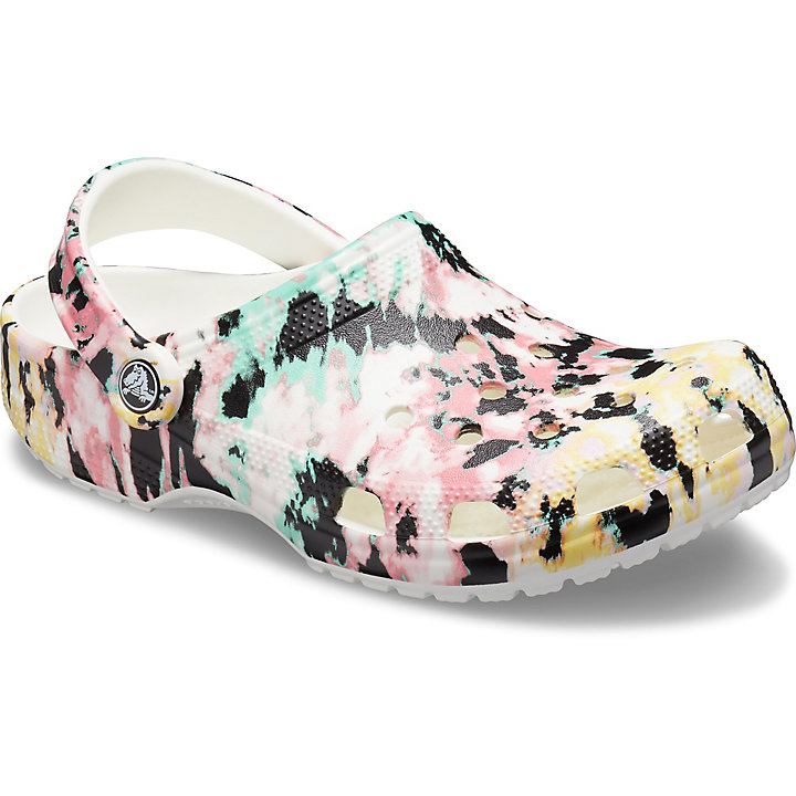 Sabots Crocs Classiche Tie-Dye Mania Clog Multicolore Blanche Homme | LAM-7868568