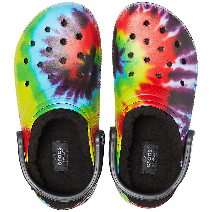 Sabots Crocs Classiche Tie-Dye Doublée Clog Multicolore Noir Homme | EMV-2364710