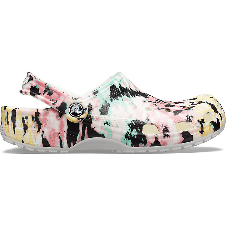 Sabots Crocs Classiche Tie-Dye Mania Clog Multicolore Blanche Homme | LAM-7868568