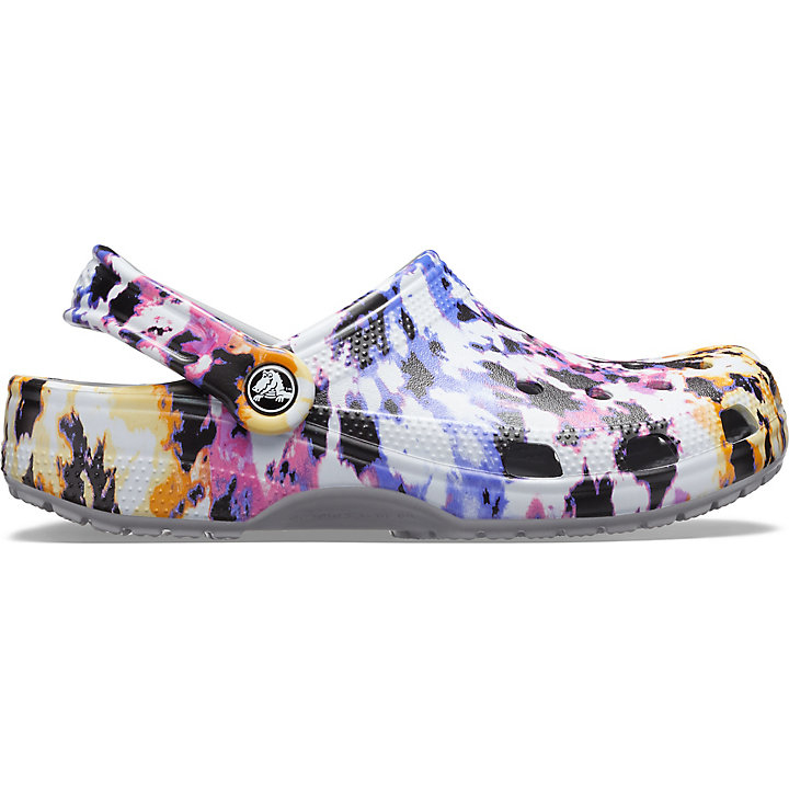 Sabots Crocs Classiche Tie-Dye Mania Clog Multicolore Grise Clair Homme | ZMP-2876536