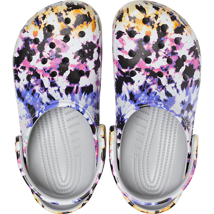 Sabots Crocs Classiche Tie-Dye Mania Clog Multicolore Grise Clair Homme | ZMP-2876536