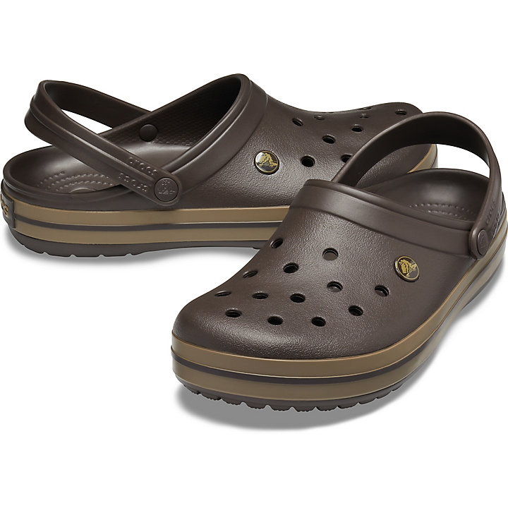 Sabots Crocs Crocband Clog Chocolat Kaki Homme | SHS-7328234