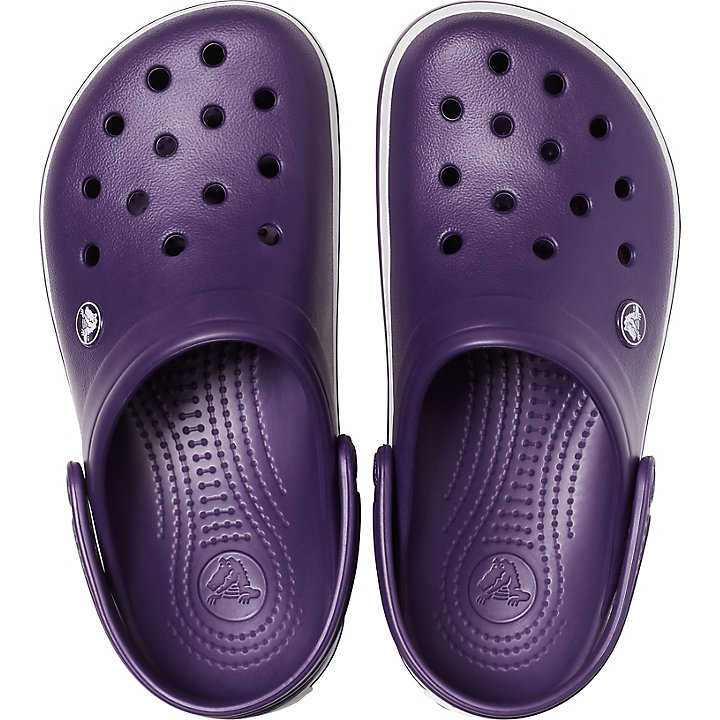 Sabots Crocs Crocband Clog Violette Foncé Blanche Homme | PJR-7684489