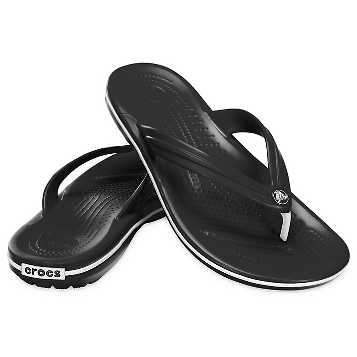 Tong Crocs Crocband Flip Noir Homme | XSN-6981786