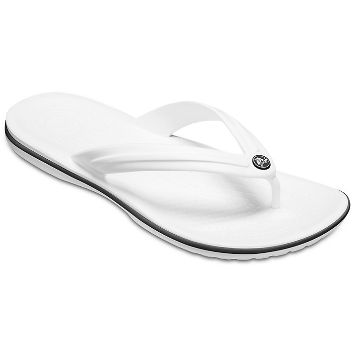 Tong Crocs Crocband Flip Blanche Homme | TBY-4078613