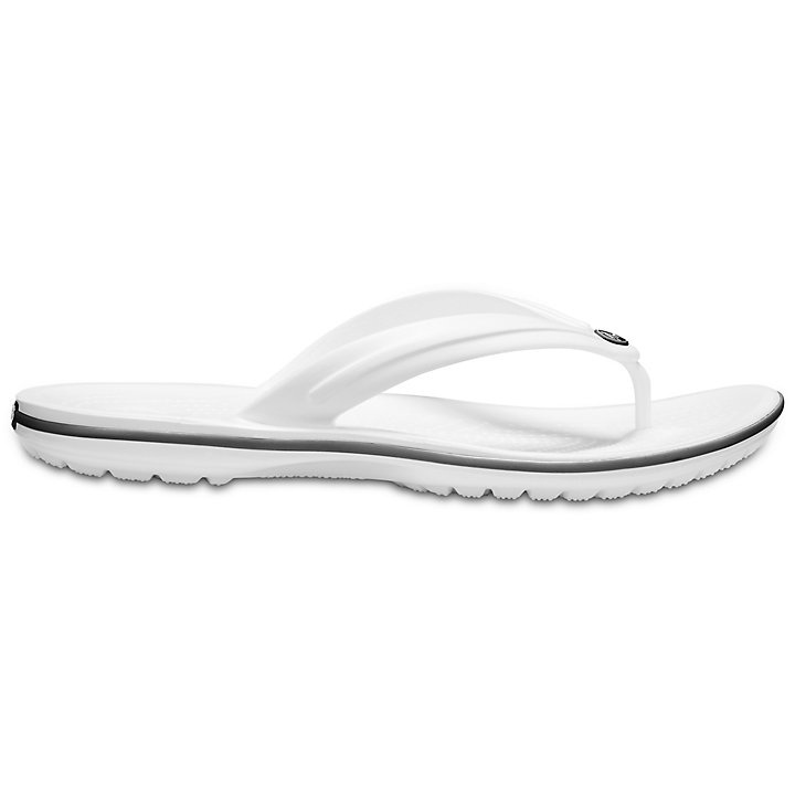 Tong Crocs Crocband Flip Blanche Homme | TBY-4078613