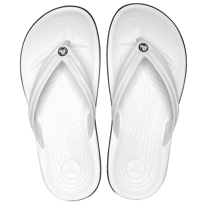 Tong Crocs Crocband Flip Blanche Homme | TBY-4078613