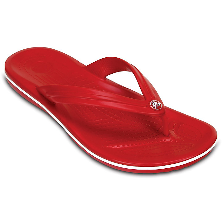 Tong Crocs Crocband Flip Rouge Foncé Blanche Homme | JOW-0781767