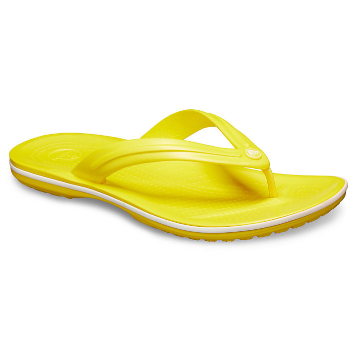 Tong Crocs Crocband Flip Citron Blanche Homme | WQA-1862871