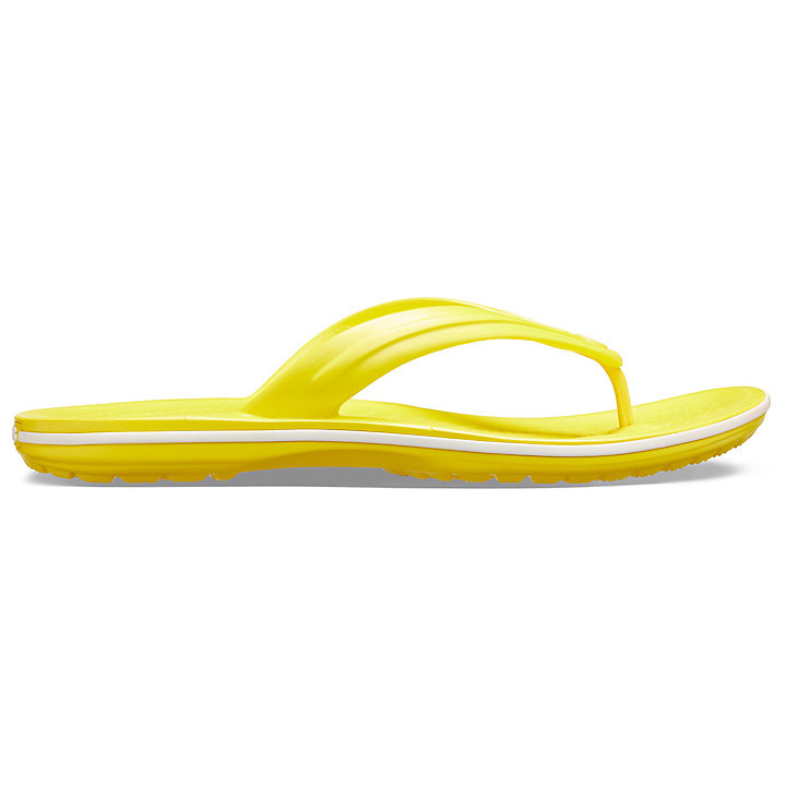 Tong Crocs Crocband Flip Citron Blanche Homme | WQA-1862871