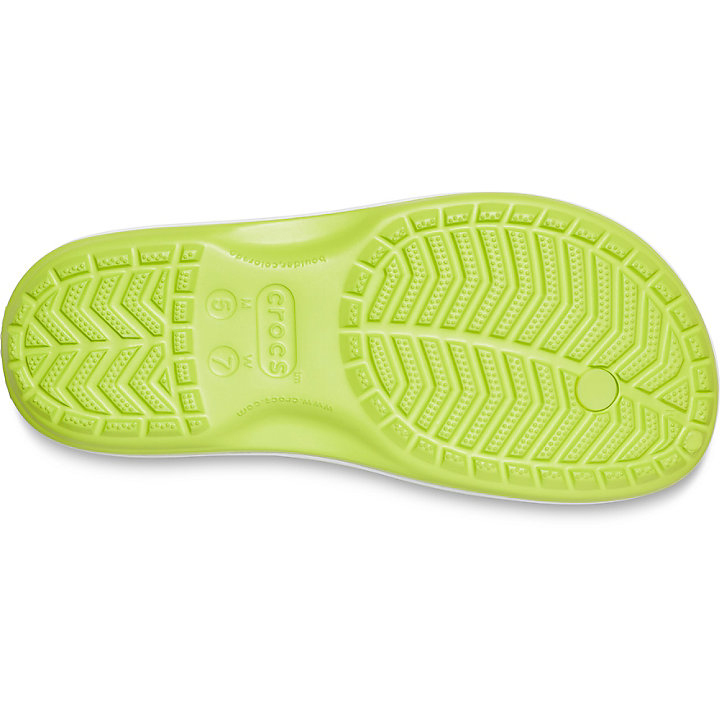 Tong Crocs Crocband Flip Vert Clair Blanche Homme | RLL-3766363