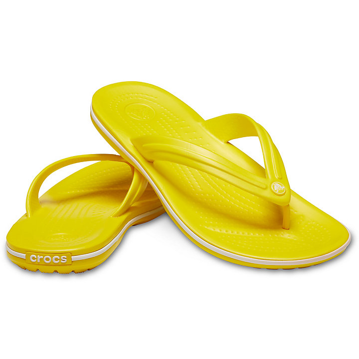 Tong Crocs Crocband Flip Citron Blanche Homme | WQA-1862871