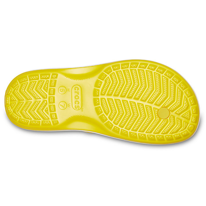 Tong Crocs Crocband Flip Citron Blanche Homme | WQA-1862871