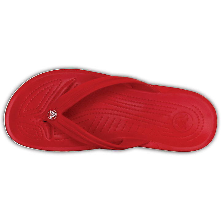 Tong Crocs Crocband Flip Rouge Foncé Blanche Homme | JOW-0781767