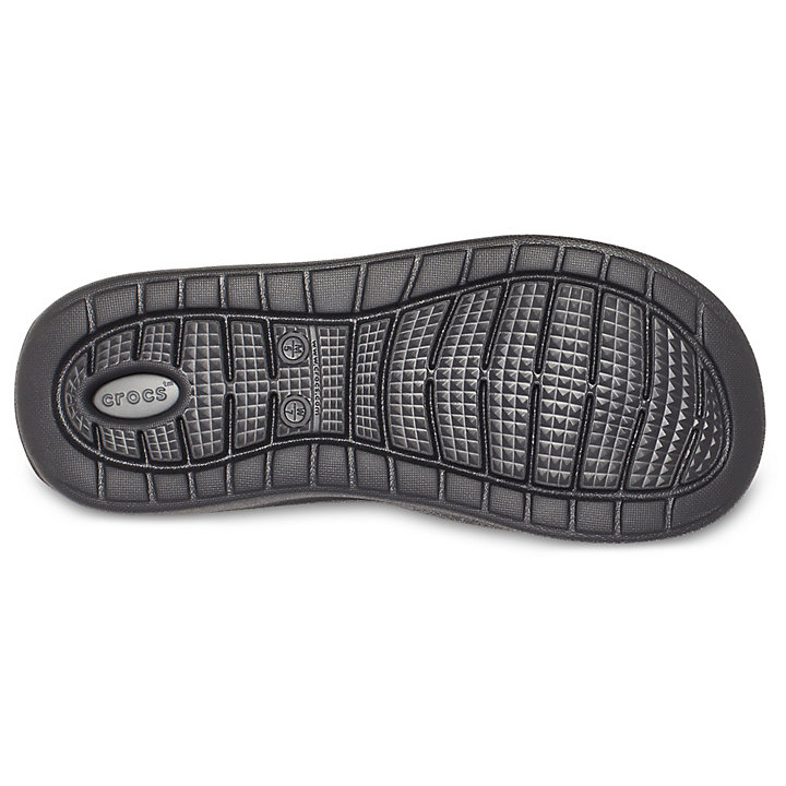 Tong Crocs LiteRide Flip Noir Grise Homme | MEN-5149857