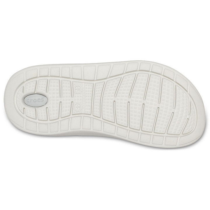 Sabots Crocs LiteRide Clog Grise Blanche Homme | WAG-0743173