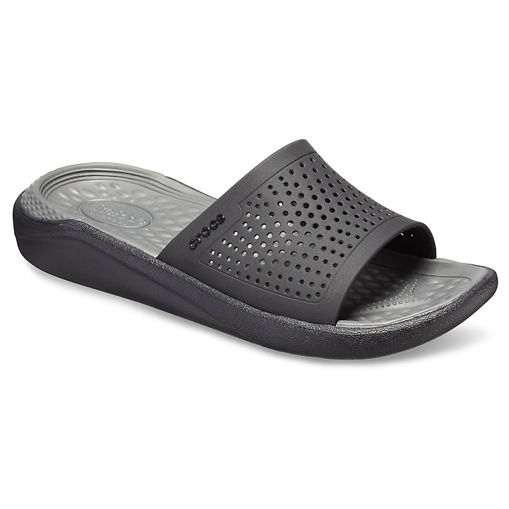 Sandales Crocs LiteRide Claquette Noir Grise Homme | YRF-4178524