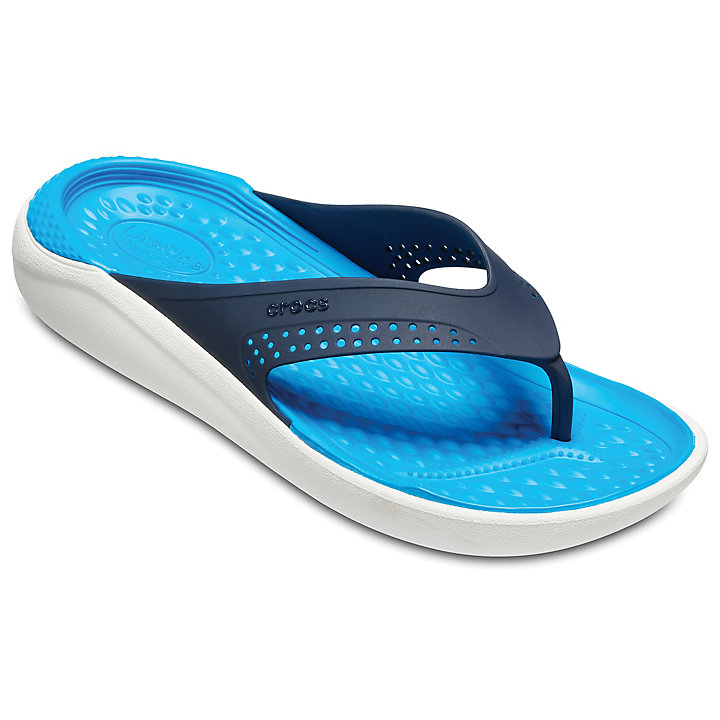 Sandales Crocs LiteRide Flip Bleu Marine Blanche Homme | ZJK-5920356