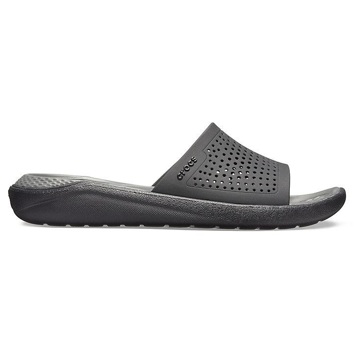 Sandales Crocs LiteRide Claquette Noir Grise Homme | YRF-4178524