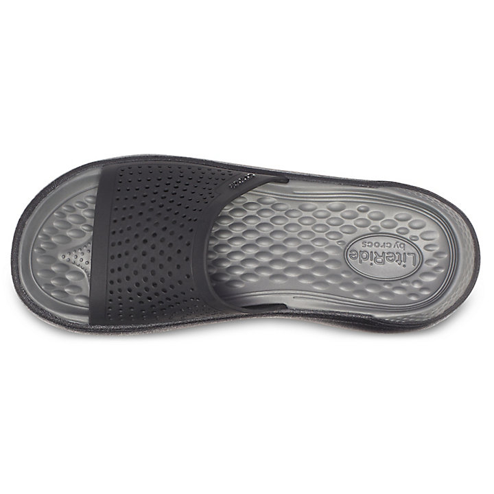 Sandales Crocs LiteRide Claquette Noir Grise Homme | YRF-4178524