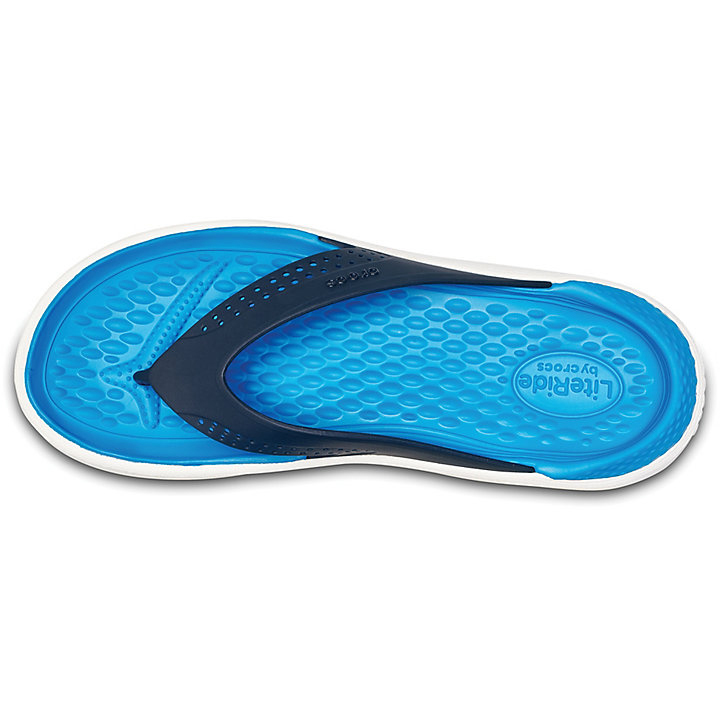 Sandales Crocs LiteRide Flip Bleu Marine Blanche Homme | ZJK-5920356