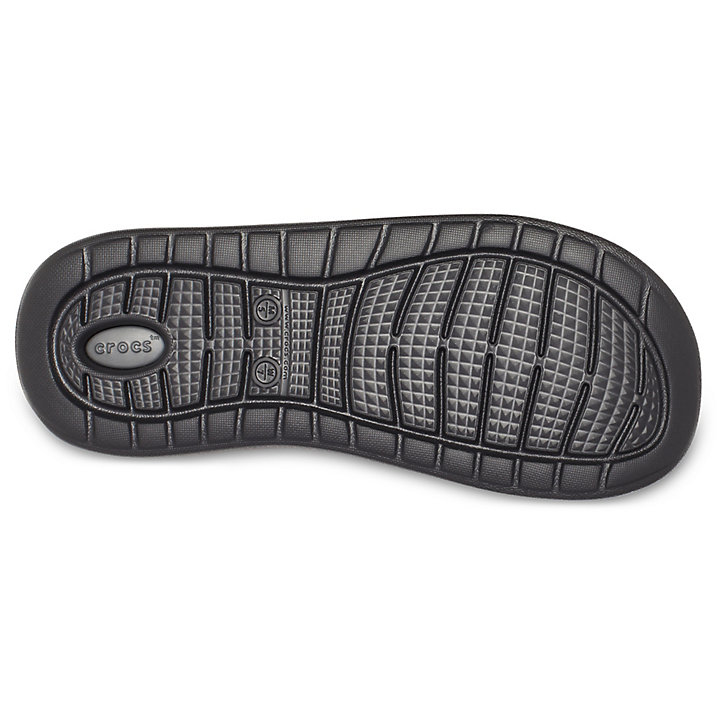 Sandales Crocs LiteRide Claquette Noir Grise Homme | YRF-4178524