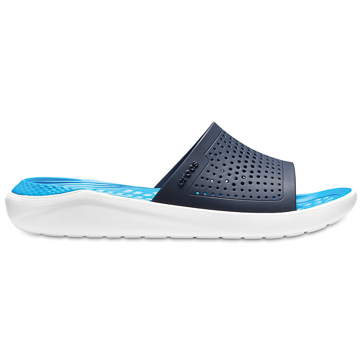 Sandales Crocs LiteRide Claquette Bleu Marine Blanche Homme | UKU-6690342